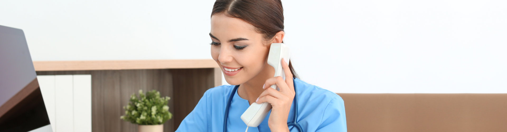 nurse answering a call